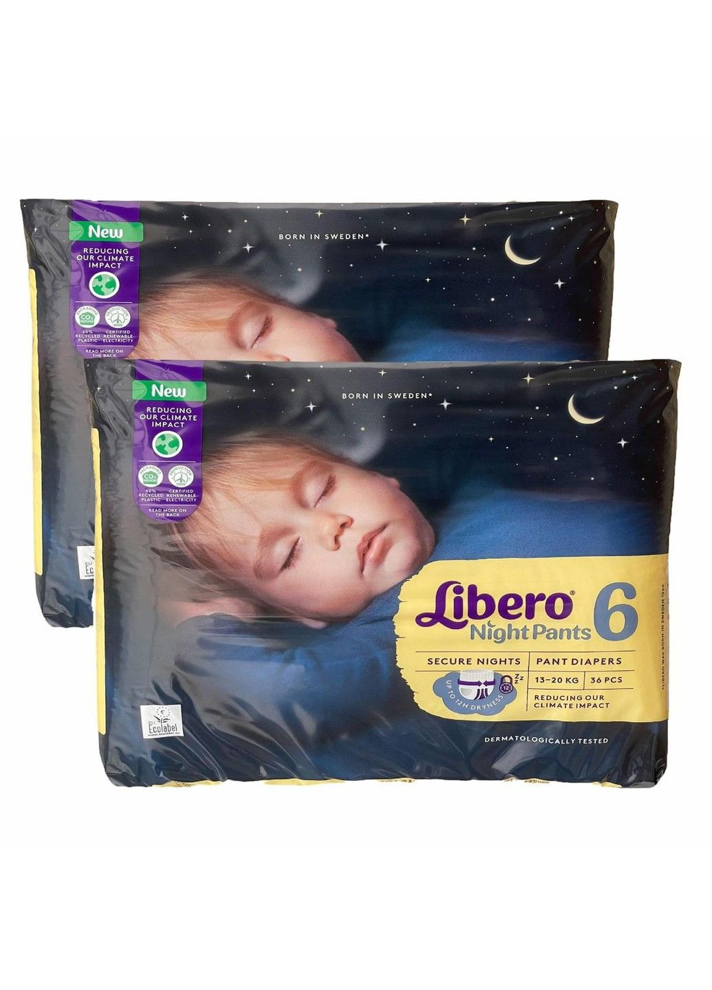 Ночные подгузники-трусики 6 (13-20 кг) 72 шт Libero (341133642)