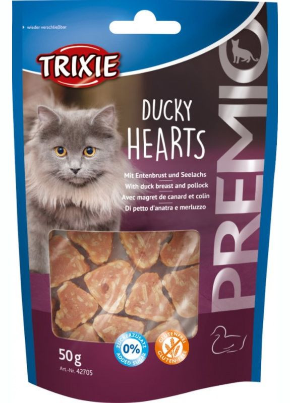 Ласощі для кішок PREMIO Hearts, 50 г Trixie (292259311)