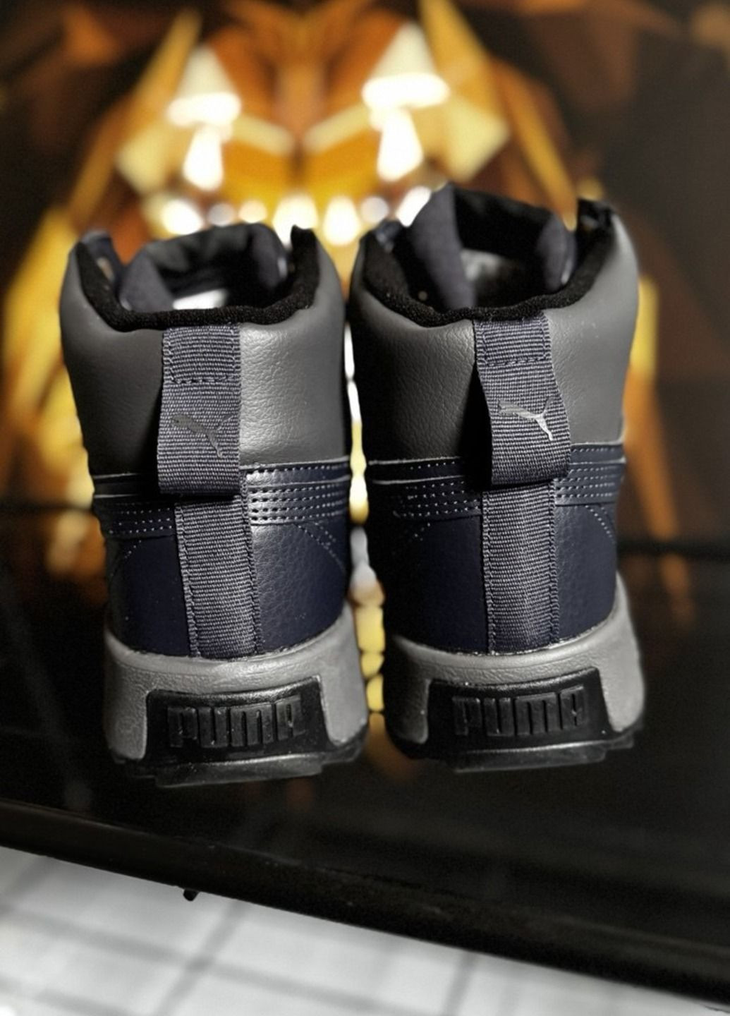 Темно-синие кроссовки высокие Puma Tarrenz SB Puretex