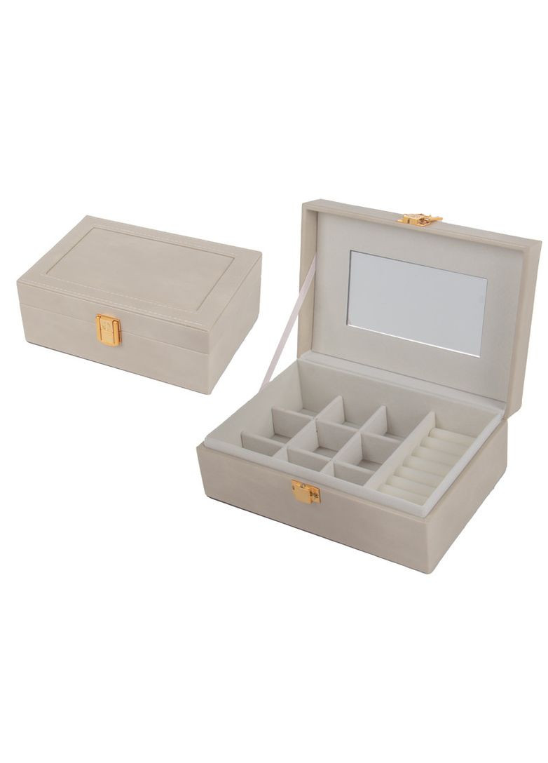 Шатулка органайзер для прикрас 20х14х7,5 см 819-040-1 шкірозамінник Lefard (366237898)