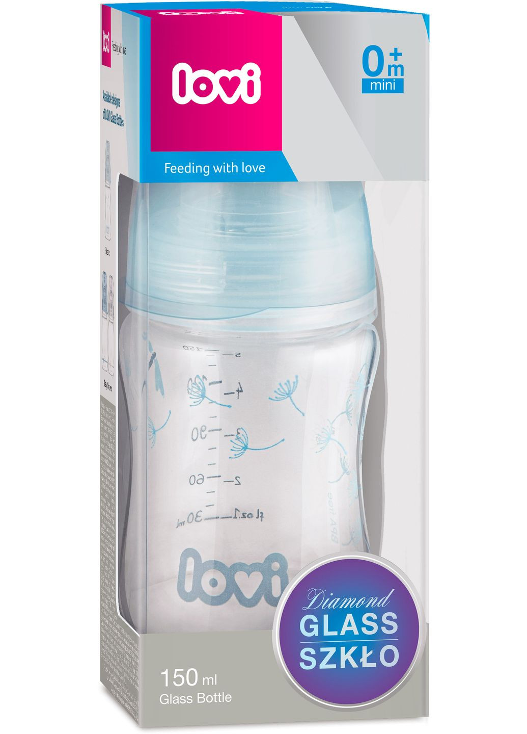 Пляшечка скляна Diamond Glass Botanic, 150 мл Lovi 74/105 (328309913)