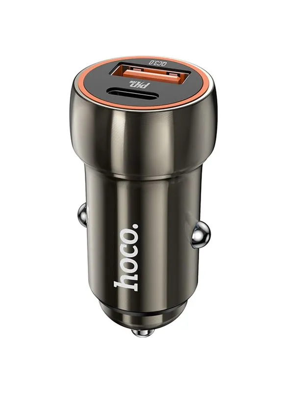 Автомобильное зарядное устройство Z46A Blue whale PD20W+QC3.0 Metal Grey (6931474770332) Hoco (399512666)
