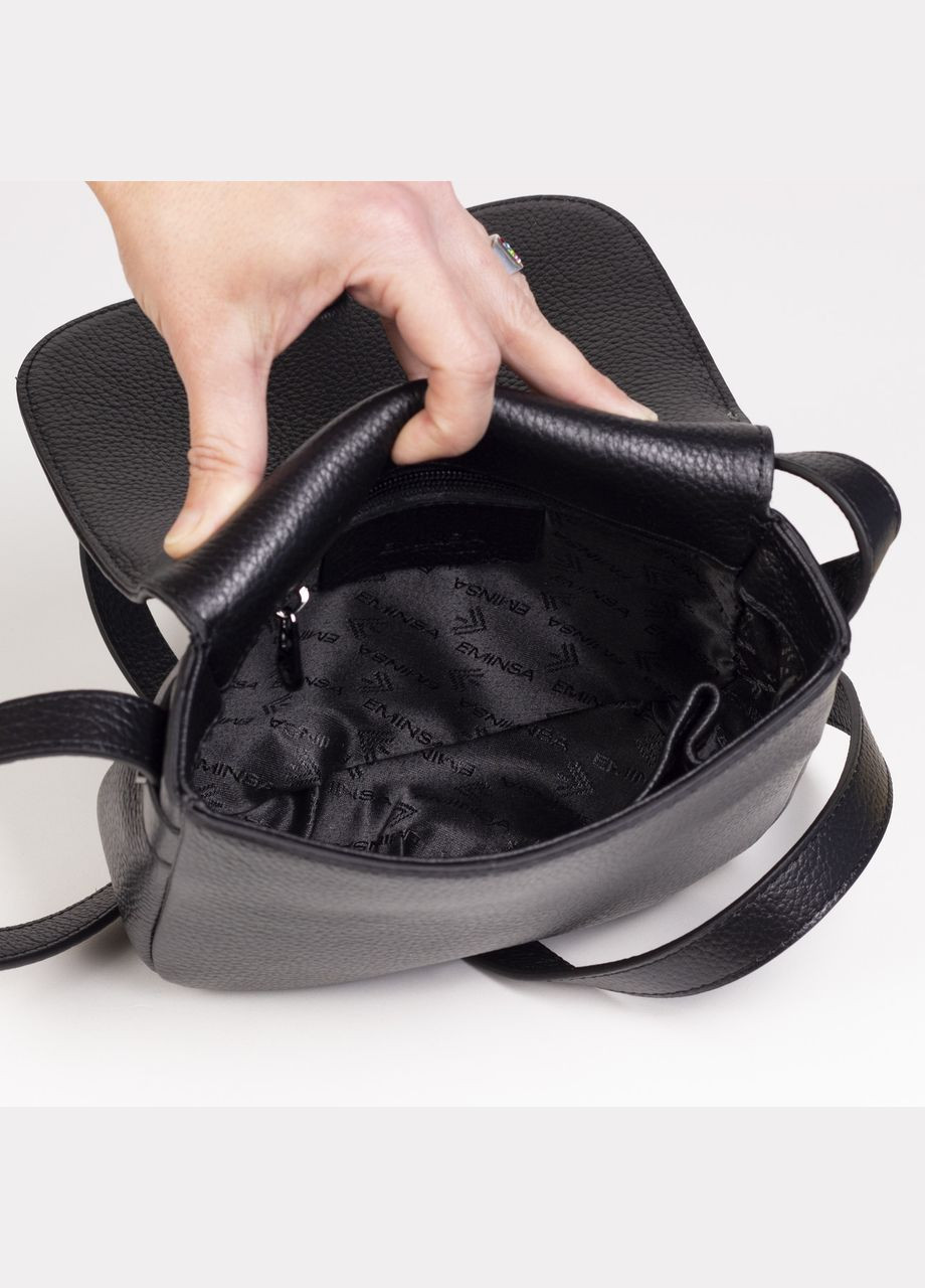 Женская сумка кросс-боди 40397-37-1 кожаная черная Eminsa (316460766)