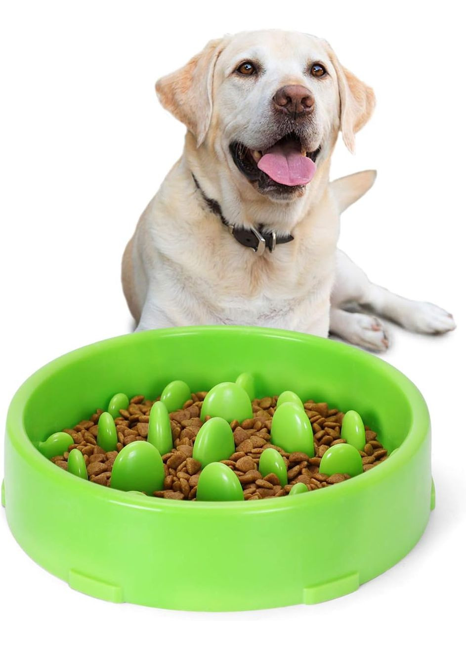 Миска для повільного годування собак салатова 20х19х5 см Ecotoys (270365797)