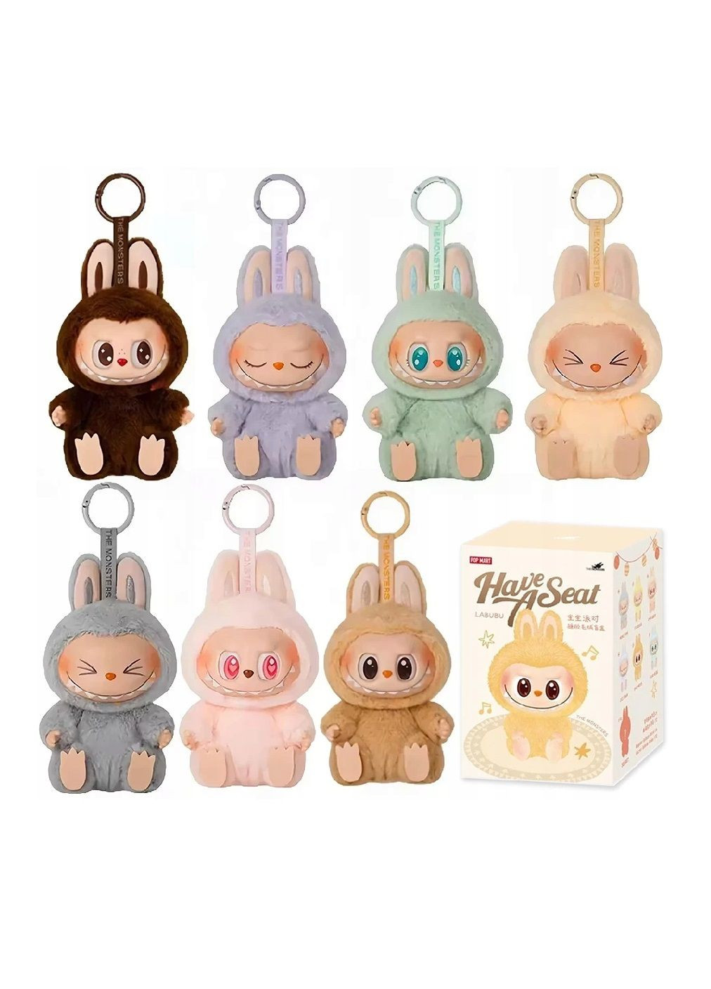 М'яка плюшева іграшка фігурка брелок монстрик Лабубу з кільцем для підвішування на рюкзак ключі (480640-Prob) Колір рандом Unbranded (339402736)