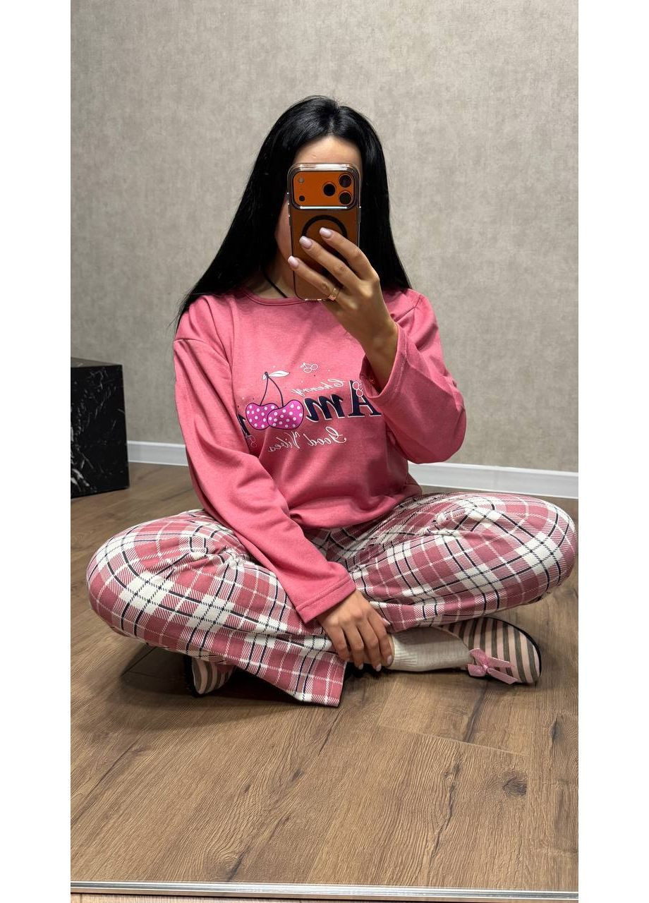 Рожева всесезон піжама жіноча байкова Style Point