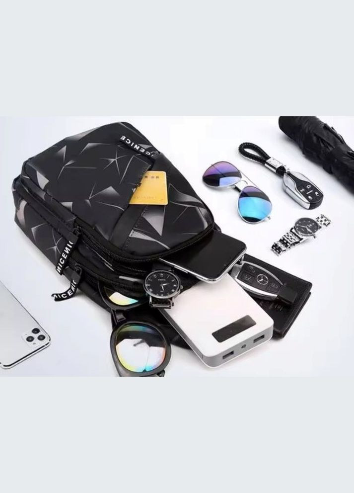 Мужская сумка слинг однолямочный рюкзак тканевая через плечо на молнии No Brand (317921466)