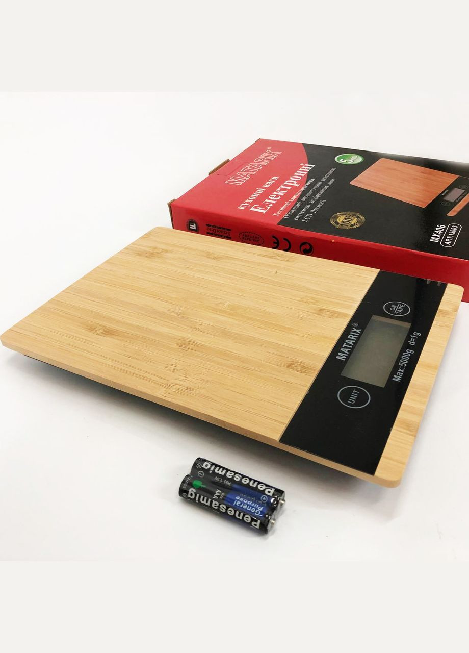 Весы кухонные MATARIX MX-406 5кг Wood, Кухонные весы для приготовления блюд, Весы для домашней кухни Domotec (364665578)
