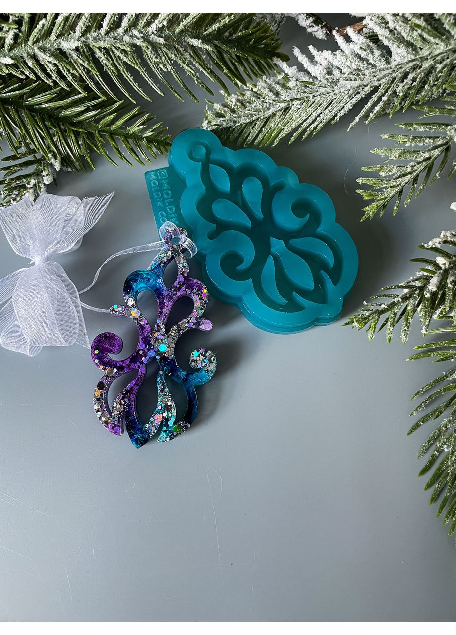 Молд Вензель для новорічних іграшок на ялинку силіконова форма для епоксидної смоли No Brand (370566880)