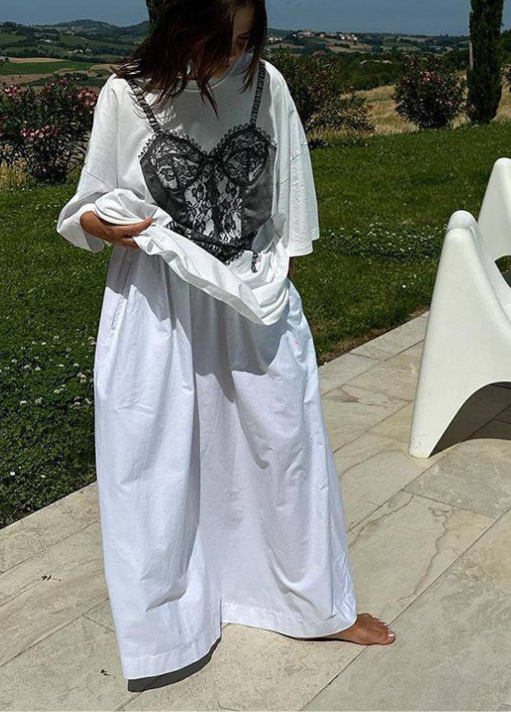 Довга футболка зі стильним принтом Allthings - (336336357)