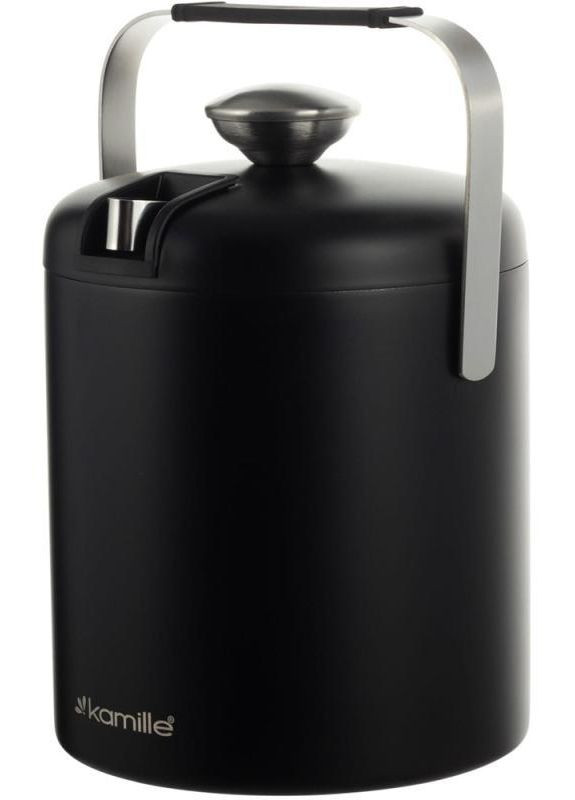 Термо-ведерко Black 1300мл для льда с крышкой и каплизборником Kamille (339780085)