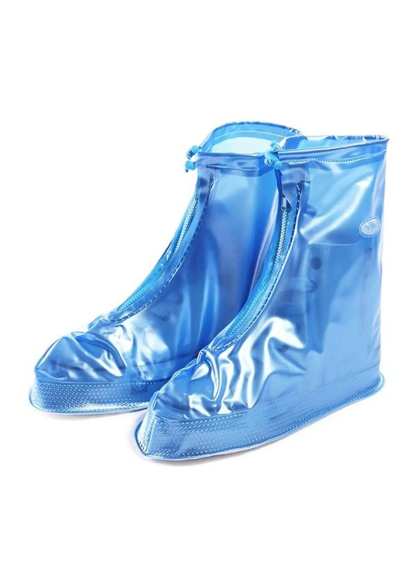 Повномірні чохли - бахіли для взуття від дощу та багнюки, розміри S M L XL 2XL 3XL (33-44), сині Eva (302433050)