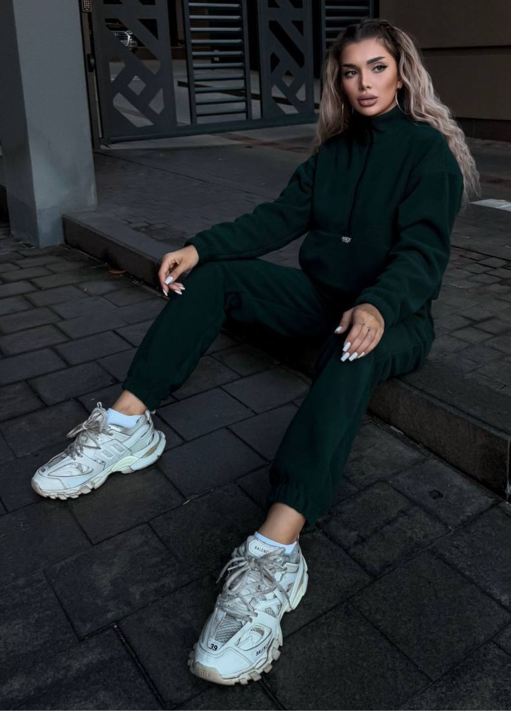 Базовый повседневный демисезонный костюм двойка: кофта на молнии с карманом кенгуру + штаны Tik-Tak (363058298)