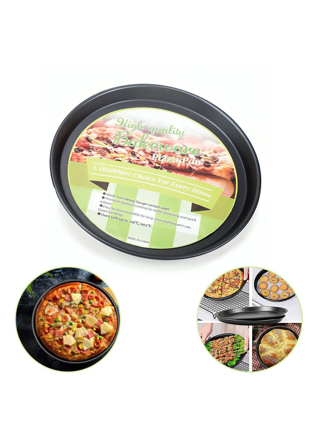 Форма для выпечки пиццы с антипригарным / тефлоновым покрытием Ø 26 см Kitchen Master (279590670)