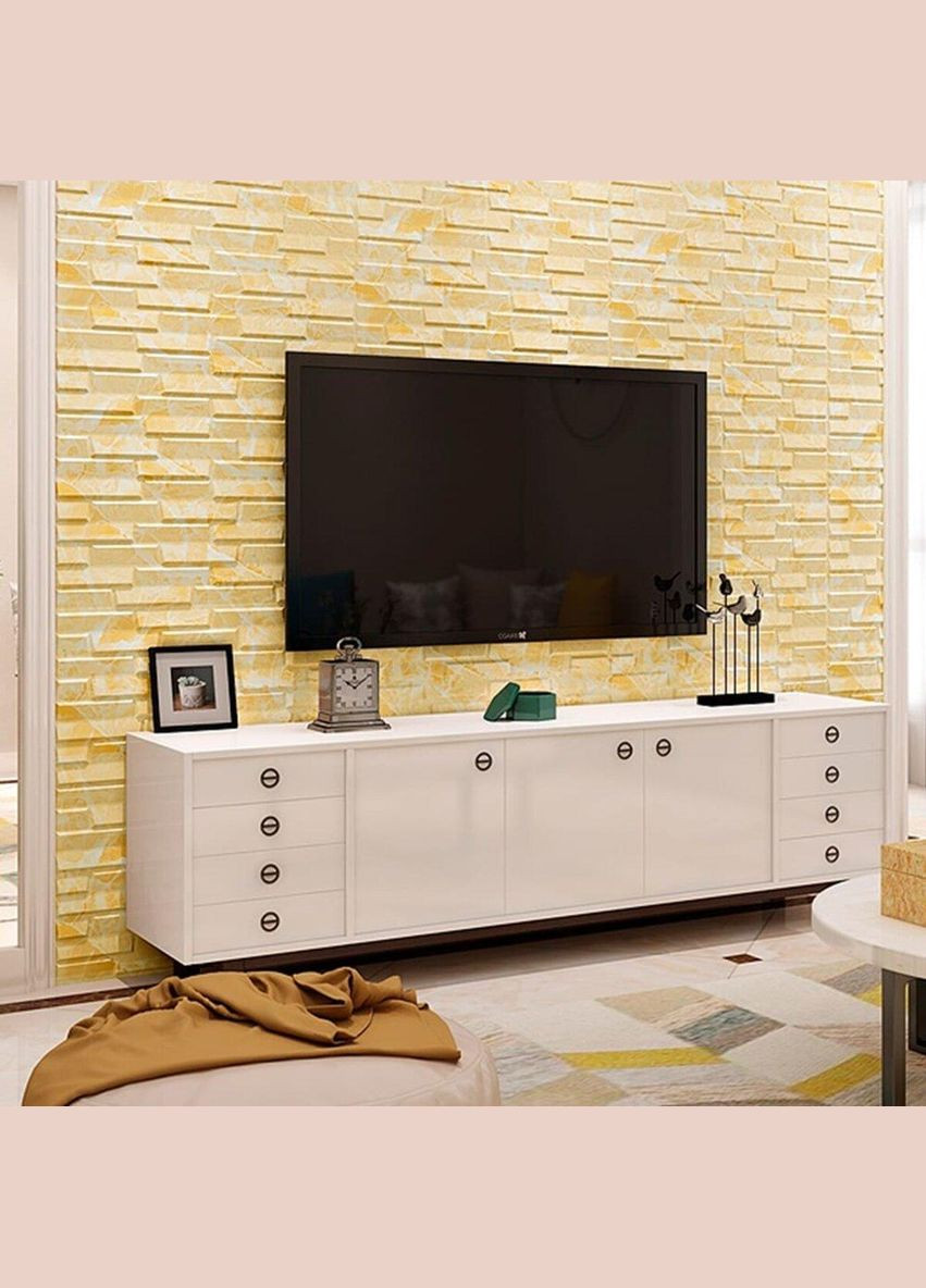 3D панель самоклеящаяся Кладка желто-белая 700х770х7мм Sticker Wall (325686277)