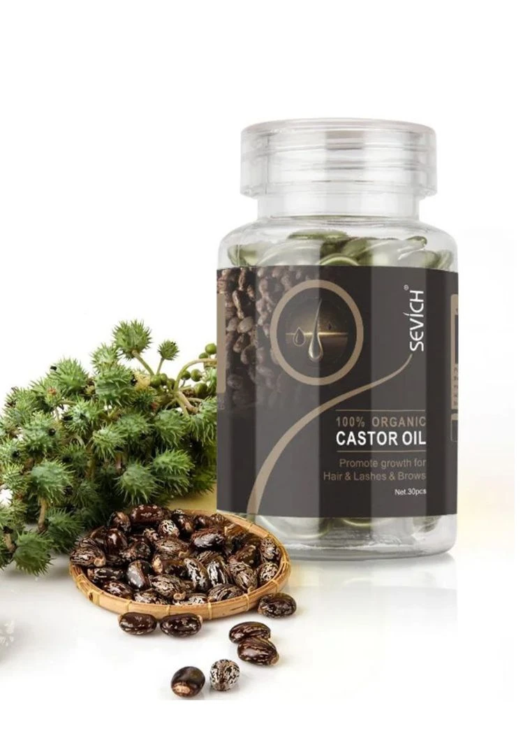 Капсули для росту та проти випадіння волосся Hair Castor Oil Sevich (355796169)