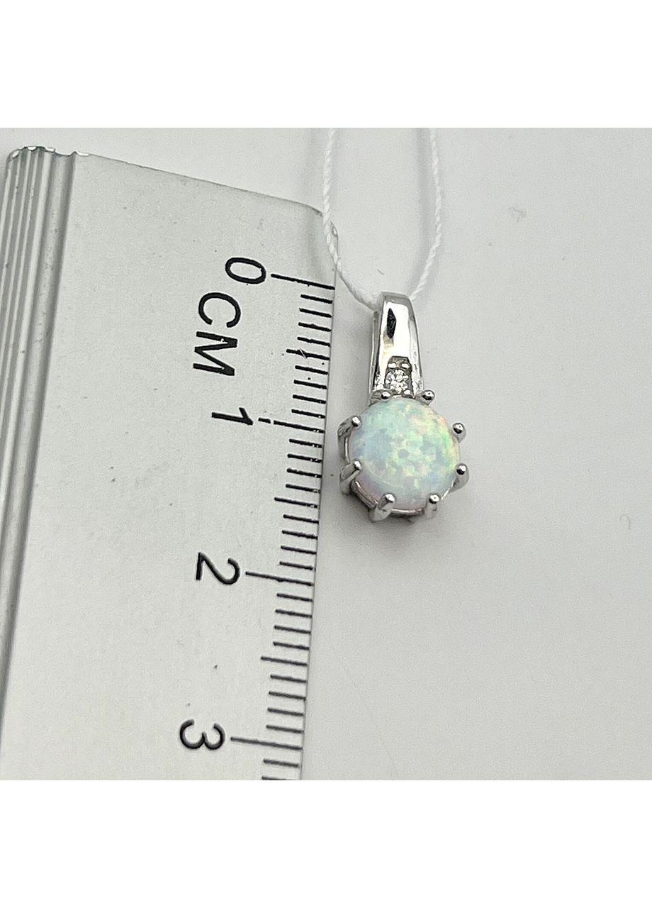 Срібний кулон з білим опалом 0,95 г No Brand (369737751)