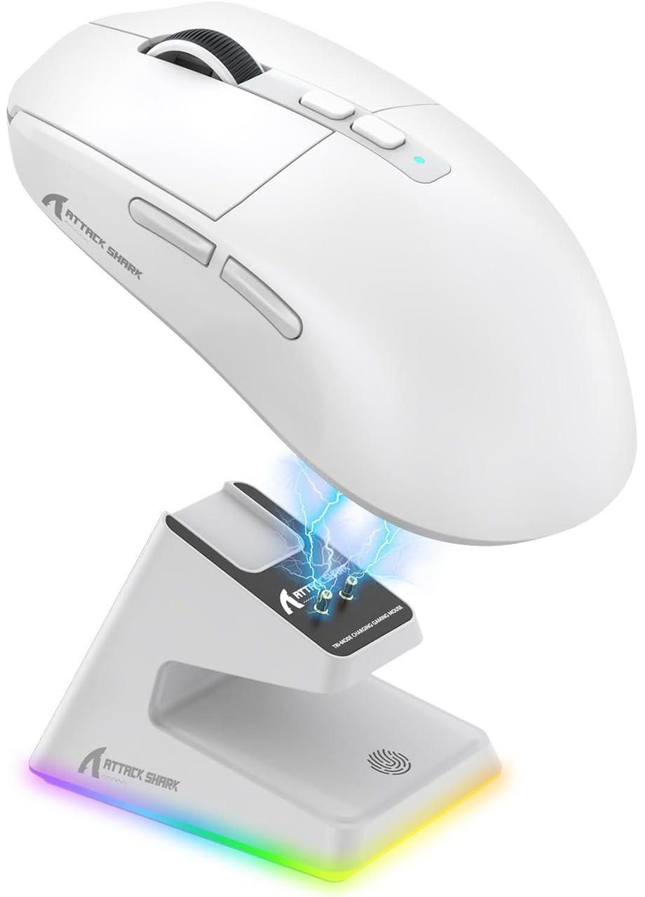 Беспроводная игровая мышь X6 White с зарядной станцией ATTACK SHARK (370202774)
