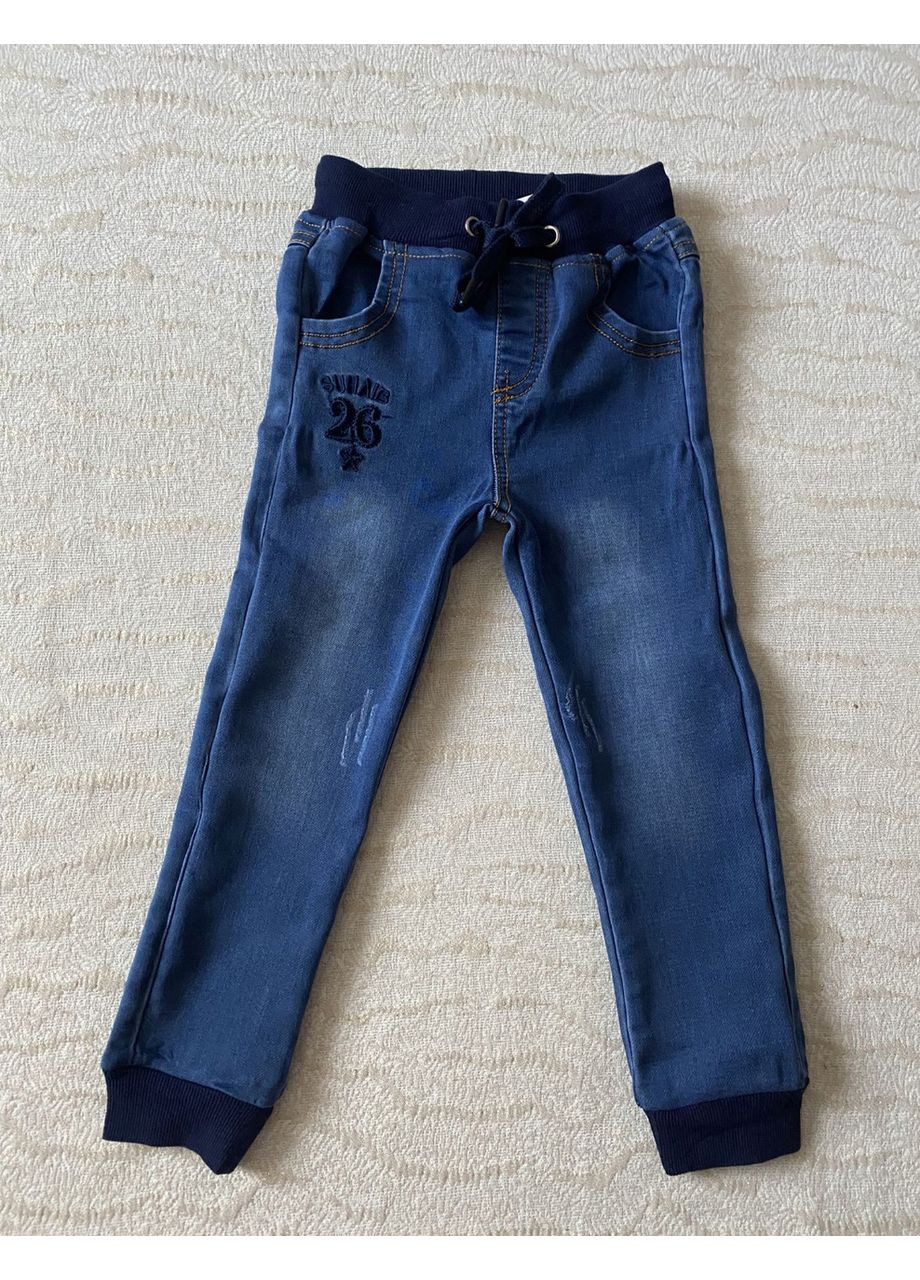 Комбинированные демисезонные детские джинсы на мальчика 98-110 lizi kids No Brand