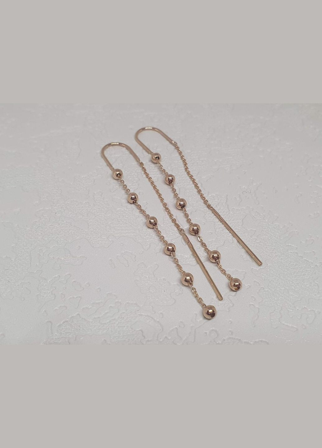 Золотые серьги-протяжки. 580123 Tango (290896335)