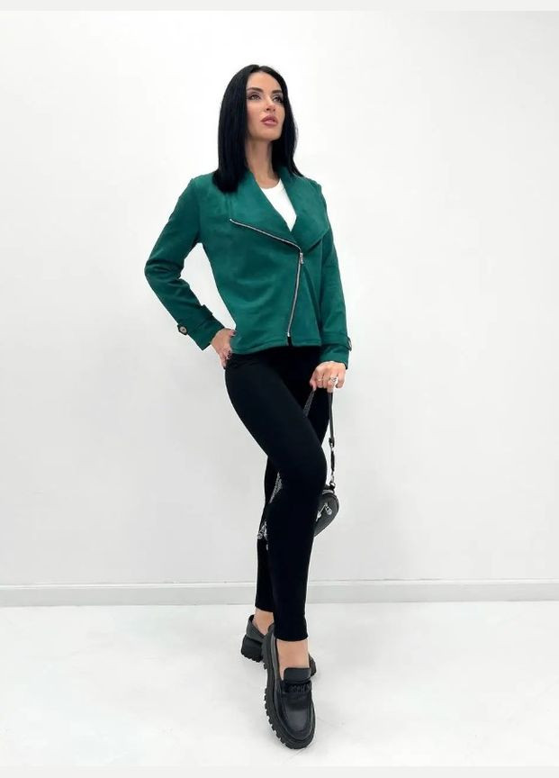Зеленая демисезонная куртка-жакет Fashion Girl "Nessa"