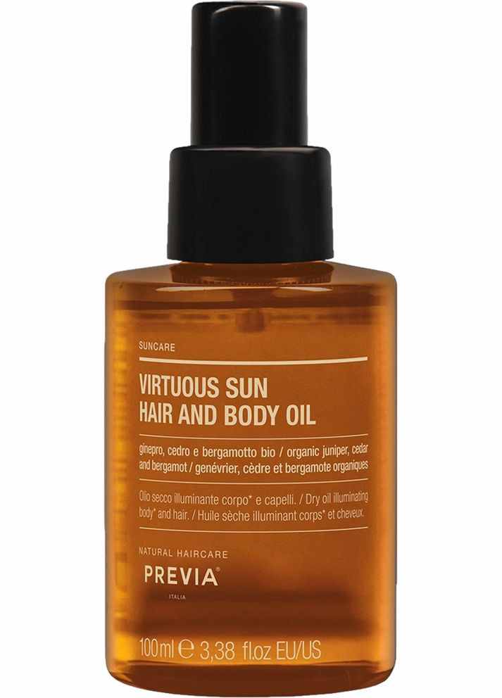 Масло-шиммер для волос и тела SUN 100 мл Previa (341264448)