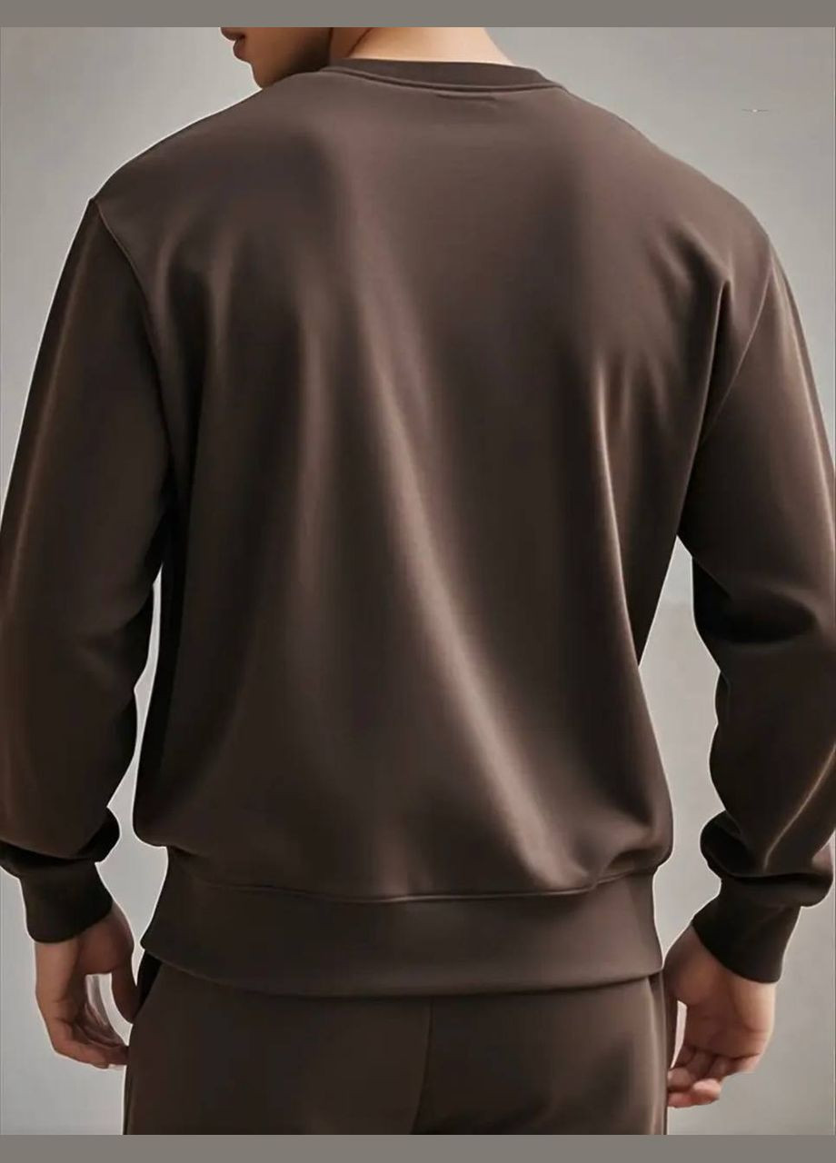 Коричневий демісезонний костюм двонитка стильний якісний No Brand