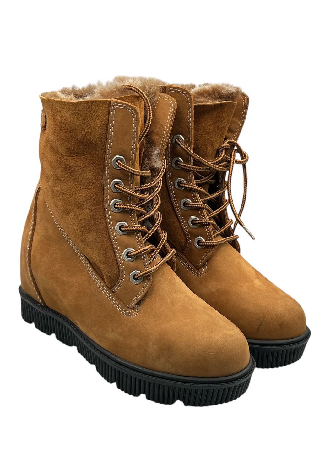 Черевики жіночі, зимові, верх натуральний нубук, натуральна всередині цигейка Sherlock Soon (314703803)