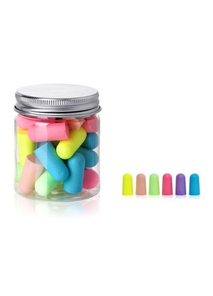 Пінопластові беруші кулеподібного типу – комфорт/захист для вашого сну, різнокольорові, упаковка 24 шт. No Brand (317353299)