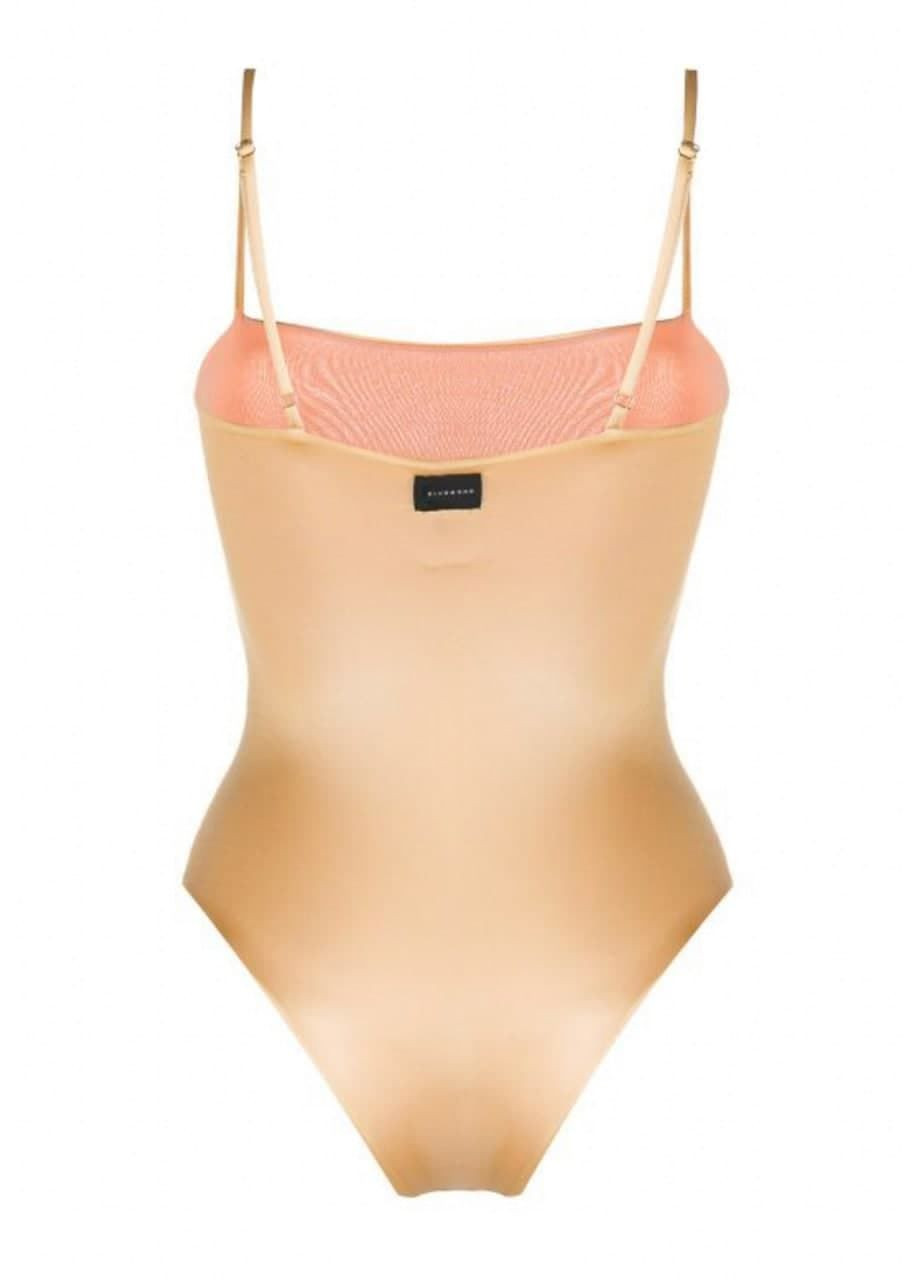 Золотой летний купальник слитный, майо John Richmond