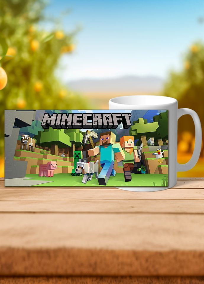 Чашка Кружка Біла з принтом Майнкрафт (Minecraft) No Brand (326751545)