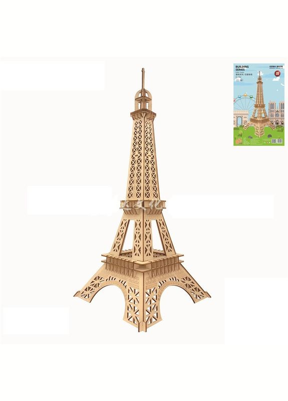 3D Дерев'яний конструктор модель Ейфелева вежа 86 пазл. No Brand (335029558)