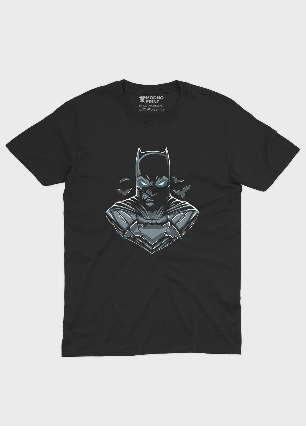 Чорна чоловіча футболка з принтом супергероя - бетмен (ts001-1-bl-006-003-045) Modno