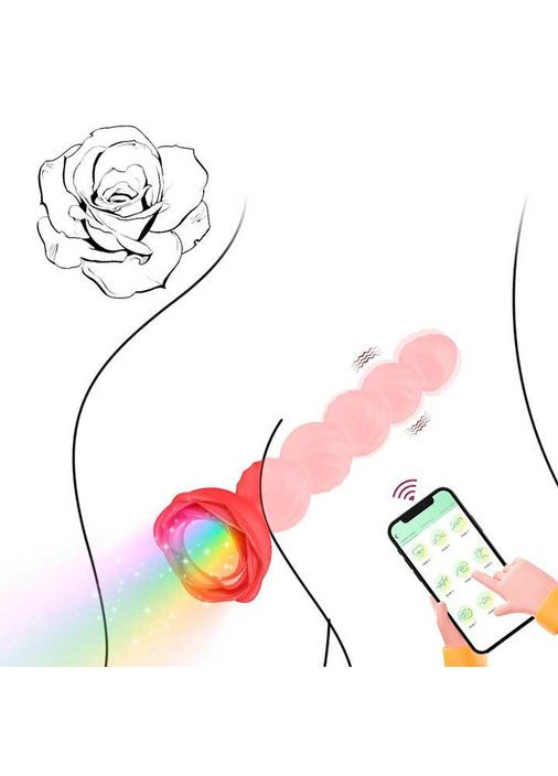 Смарт светящаяся анальная пробка Love Spouse красный — Анальные игрушки Magic Motion (335863066)