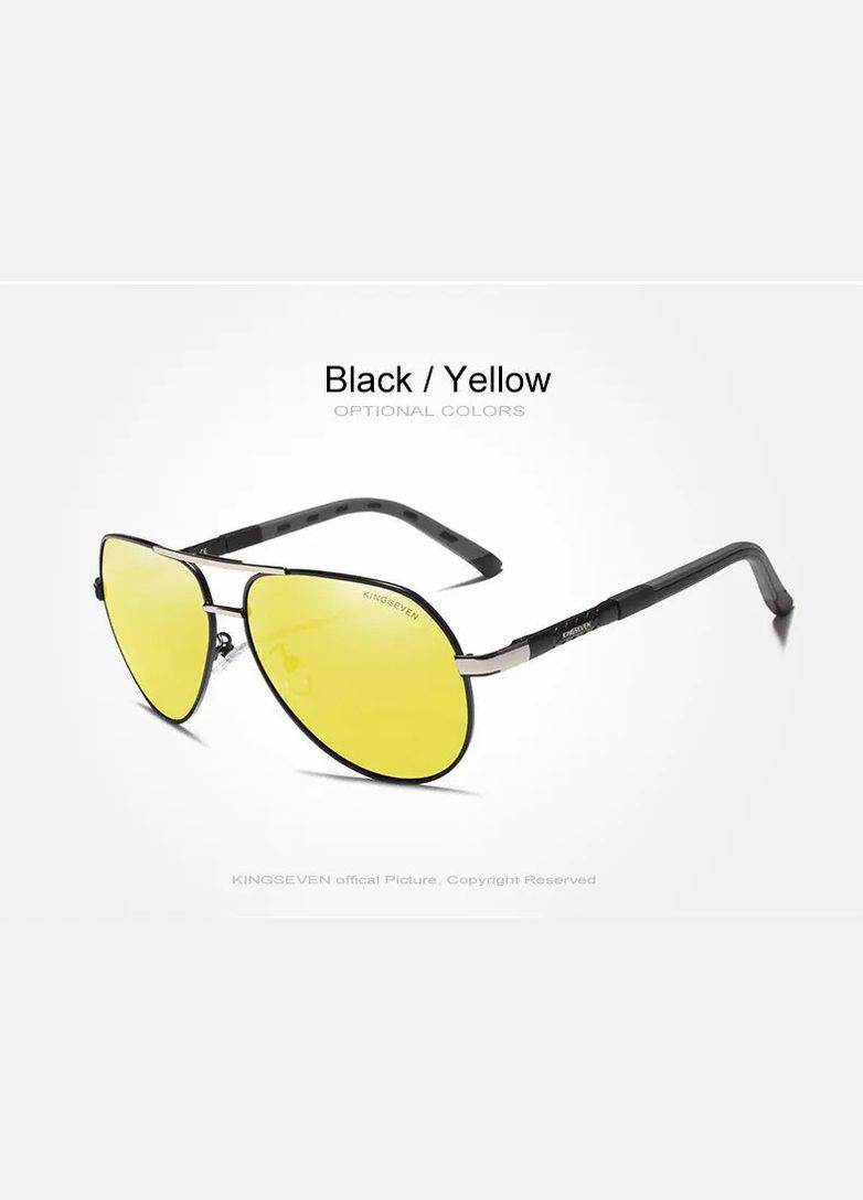 Мужские поляризационные очки ночного видения K725 Black Yellow KINGSEVEN (304974584)