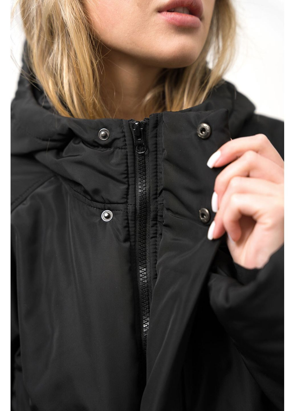 Черная зимняя женская теплая удлиненная зимняя куртка парка snowman black Without