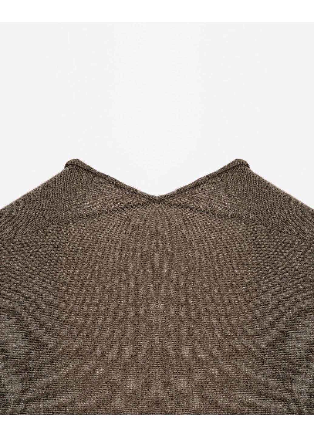 Оливковый (хаки) демисезонный кардиган Massimo Dutti