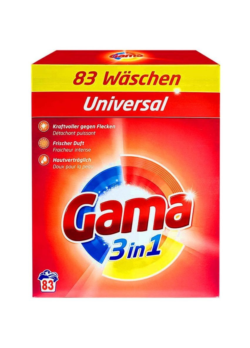 Пральний порошок 3 в 1 Універсальний 4.98 кг Gama 837732 (340401818)