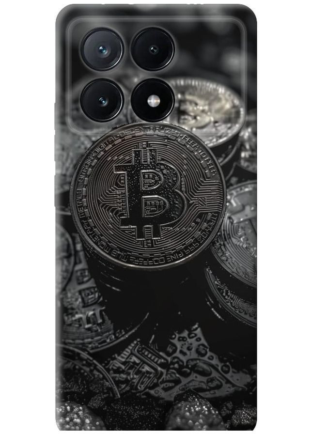Силіконовий чохол 'Black Bitcoin' для Endorphone Xiaomi Poco X6 PRO (314508564)
