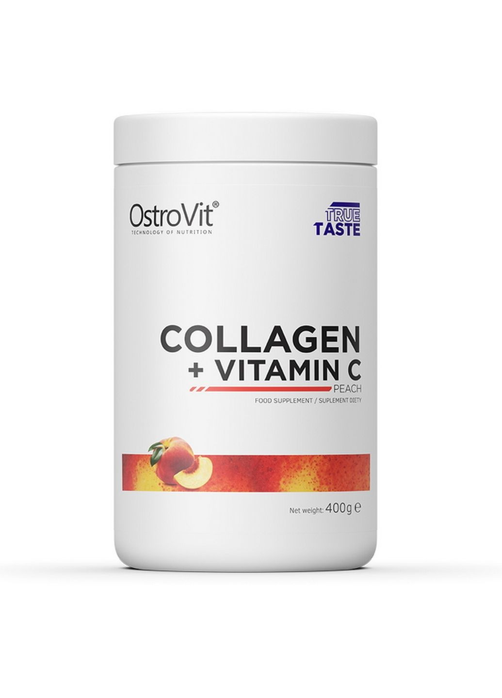 Препарат для суставов и связок Collagen + Vitamin C, 400 грамм Персик Ostrovit (293477168)