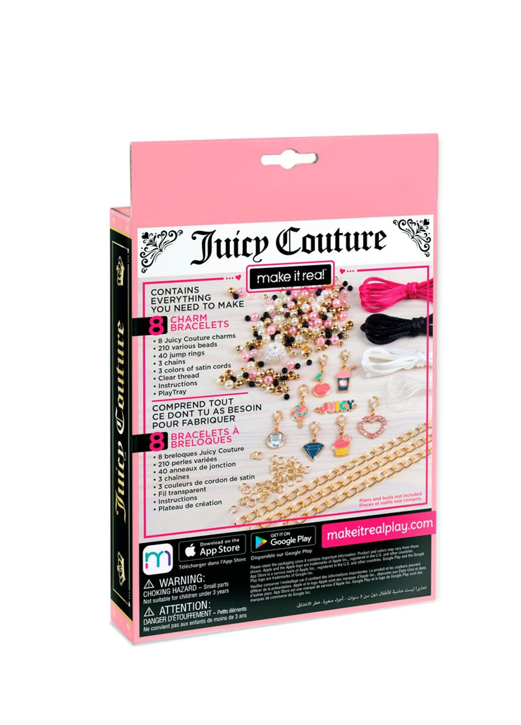 Juicy Couture: Міні-набір для створення шарм-браслетів 'Рожевий зорепад' Make it Real (331299828)