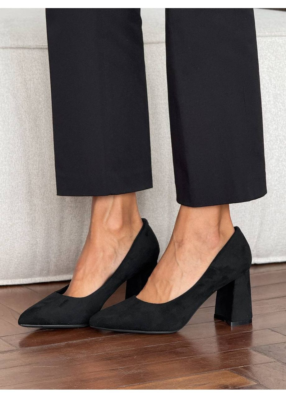 No Brand Стильные женские туфли черный з искусственная замша, — всесезон (360392798)