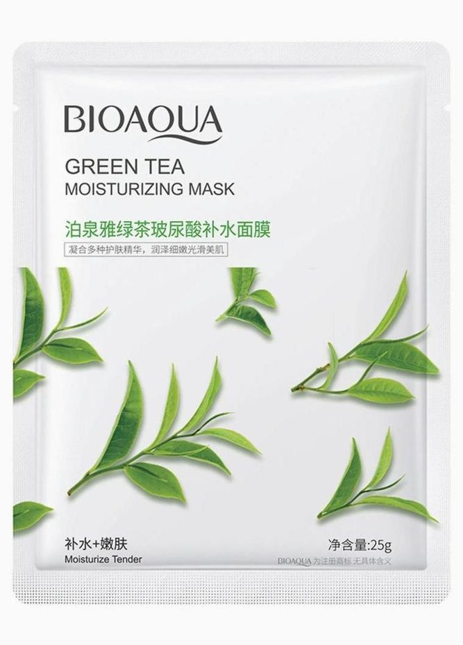Маска для лица с зеленым чаем Green Tea Moisturizing Mask 25 мл Bioaqua (335057316)