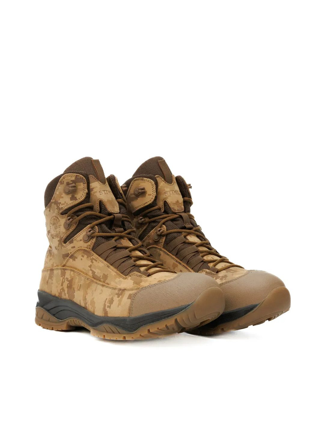 Військові Чоловічі Демісезонні Берці з Кожі. 36-46р Койот + Піксель. Посилена п'ята та носок! STDM-1076 36 No Brand (349513256)