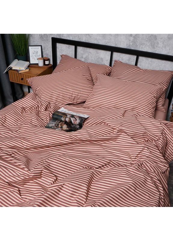 Комплект постільної білизни Бязь Gold Люкс «» King Size 220x240 наволочки 2х70х70 (MS-820005917) Moon&Star Autumn Stripes (356115329)