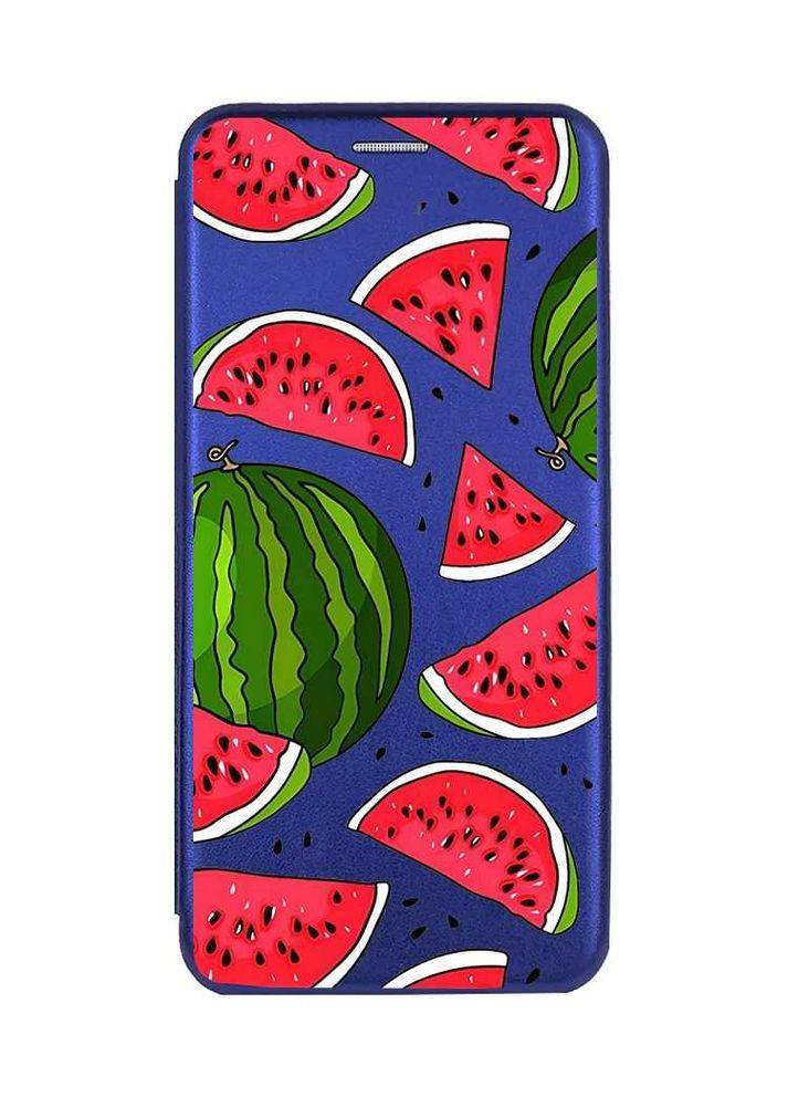 Чохол-книжка синій з малюнком на Xiaomi Redmi 14C / Poco C75 Кавуни (принт 341) Creative (355395064)