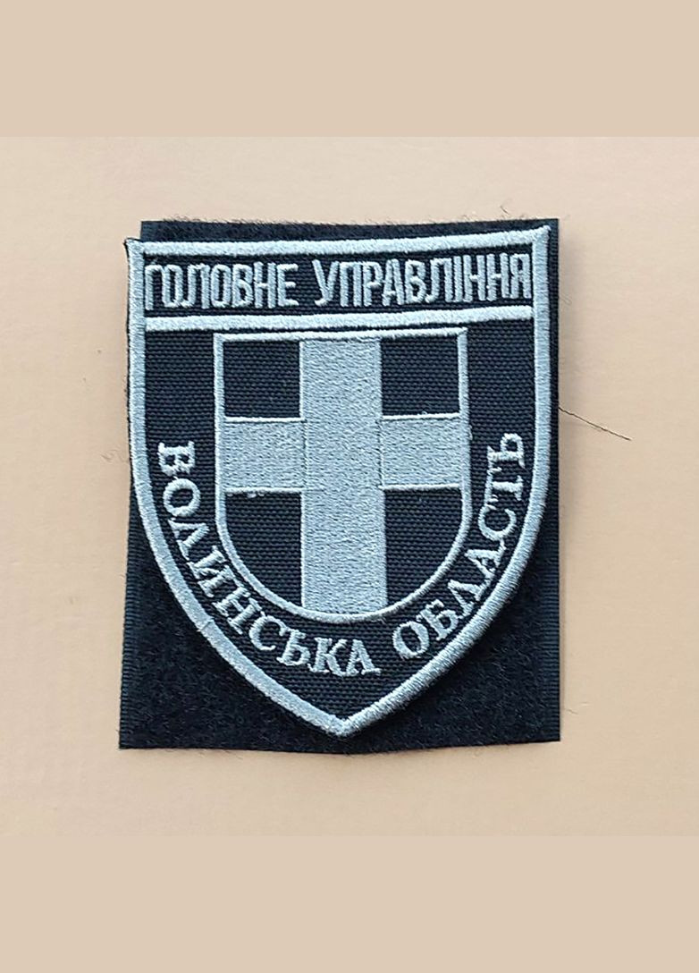 Шеврон Главное Управление Национальной Полиции - Волынская область (темное серебро) No Brand (336381534)