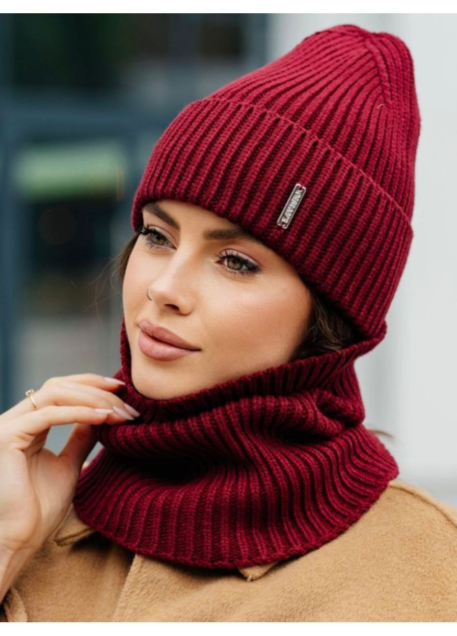 Шапка и бафф комплект женский No Brand (363319738)