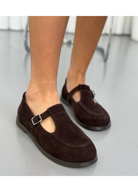 No Brand Жіночі лофери натуральна замша MD коричневі (F6533-2) коричневий з, — демісезон (360965431)