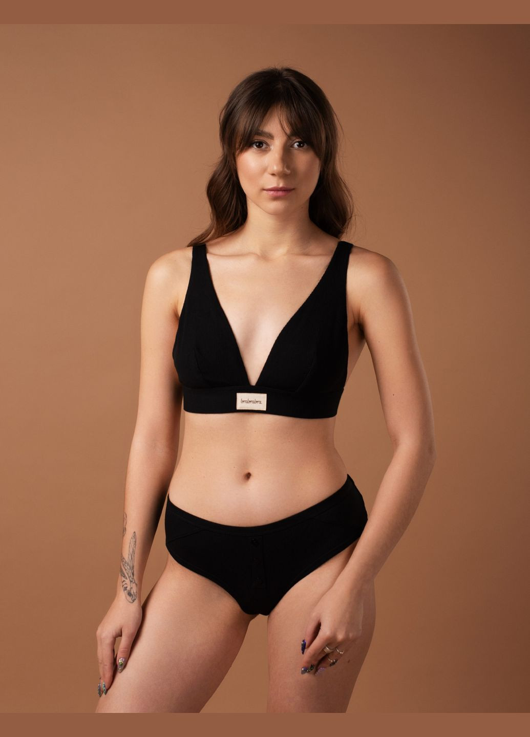 Трусики бріфи SLZ25302003 чорні Brabrabra Ніжний дотик (316679371)